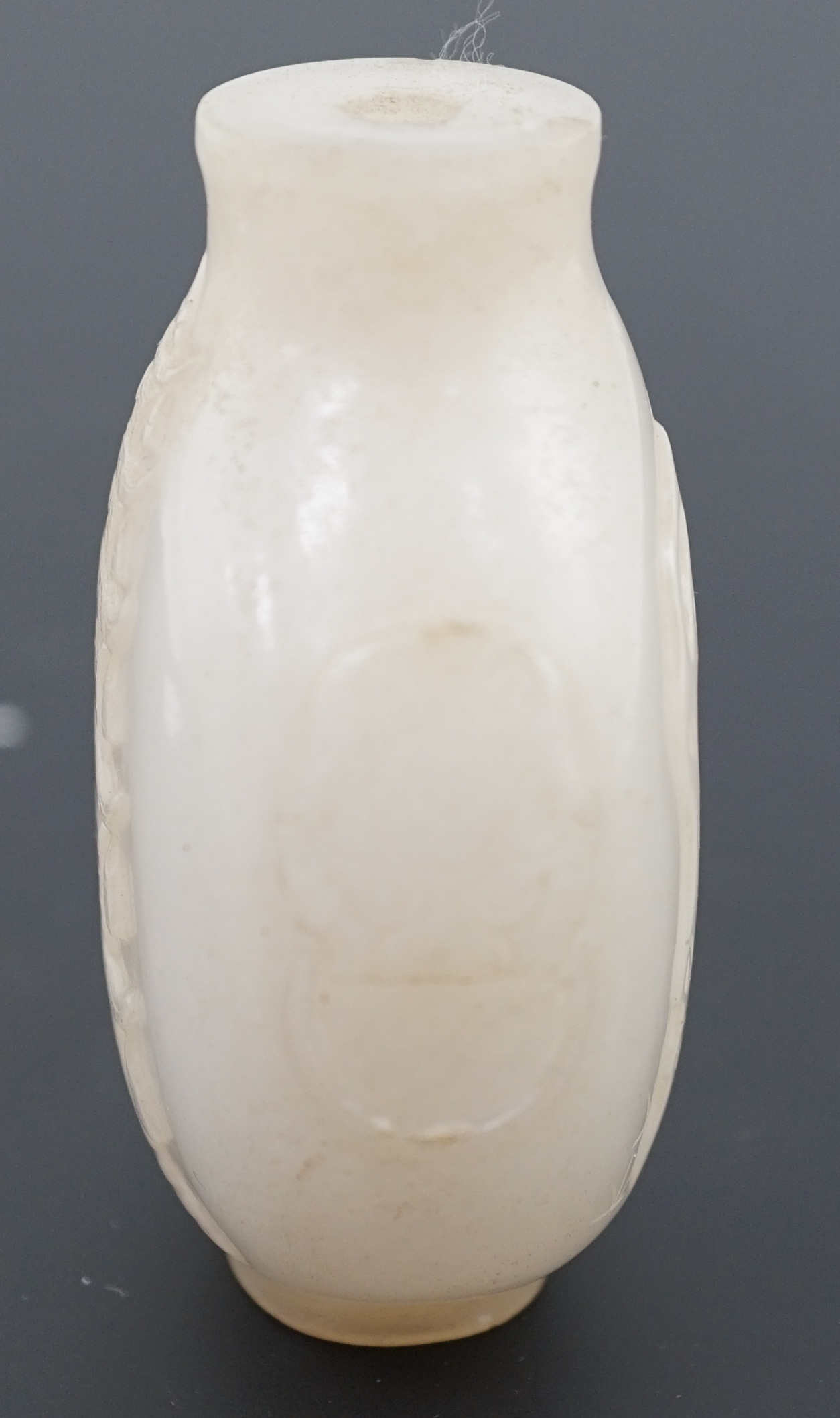 A large Chinese white jade snuff bottle, 19th century